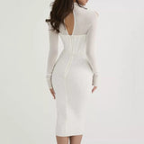 Blair Mesh Sleeve Corset Dress