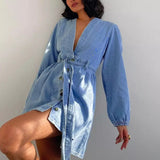 Giselle Denim Belted Dress