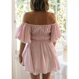 Charlie Off-the-shoulder Flowy Mini Dress