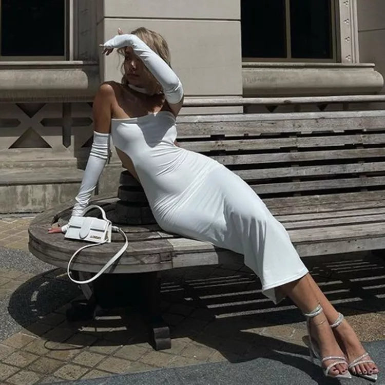 Cut out choker dress outlet
