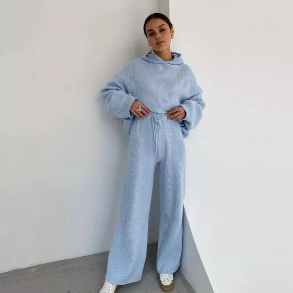 Aurora Rib Knit Casual Sweatsuit