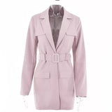 Alyssa Long Belted Blazer