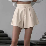 Alora Faux Leather High Waisted Shorts