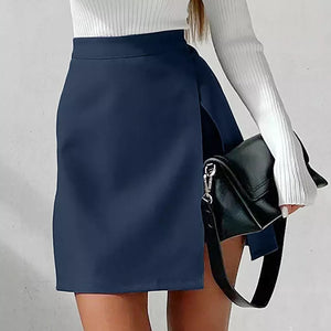 Kinsley Irregular High Waisted Mini Skirt