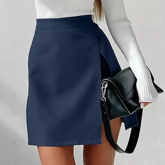 Kinsley Irregular High Waisted Mini Skirt