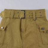 Nalah Vintage Cargo Mini Skirt