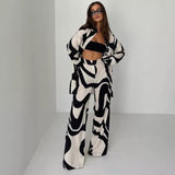 Becky Black & White Blouse and Pants