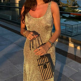 Ashley Bodycon Sparkly Maxi Dress