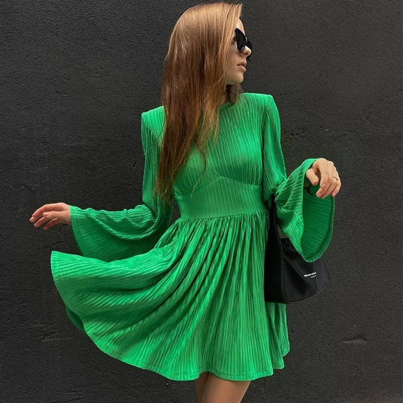 Daphne Pleated Corset Style Mini Dress