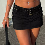 Nalah Vintage Cargo Mini Skirt