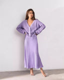 Layla Satin Midi Skirt