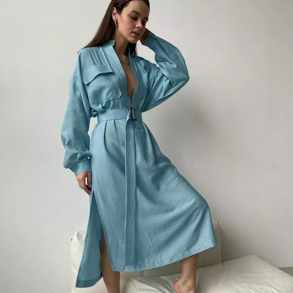 Halle Casual Belted Maxi dress-Anonymous The Company