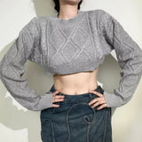 Amber Cropped Cableknit Sweater