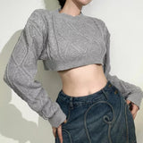 Amber Cropped Cableknit Sweater