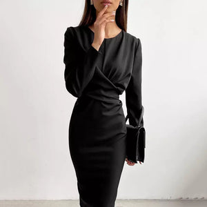 Alexa Wrapped Casual Midi Dress