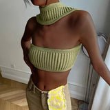 Skylar Halter Knitted Bandeau-Anonymous The Company