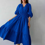 Penelope Puff sleeve Midi Dress