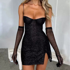 Katherine Glittery Mini Dress