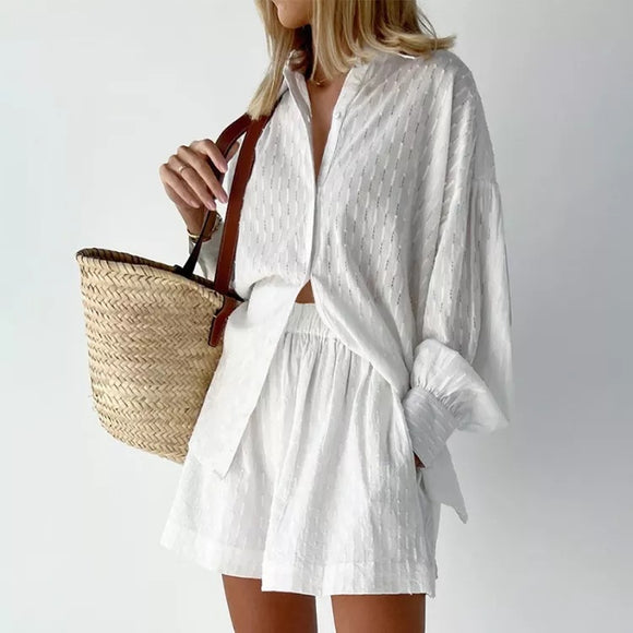 Novah Cotton Shirt and Shorts