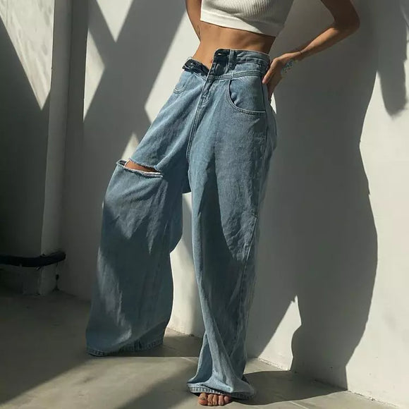 Briana Oversized High Waisted Denim Jean
