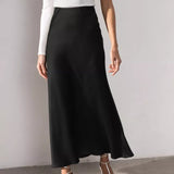 Layla Satin Midi Skirt
