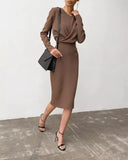 Alexa Wrapped Casual Midi Dress