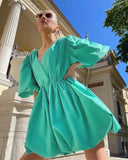 Maya Puff Short-sleeve Mini Dress