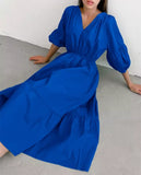 Penelope Puff sleeve Midi Dress
