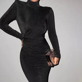 Roselyn Velvet Ruched Maxi dress-Anonymous The Company