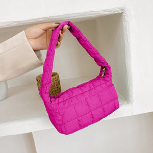 Lattice Pattern Large Shoulder Bag