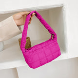 Lattice Pattern Large Shoulder Bag