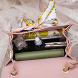 Leather Mini Handbag with Scarf