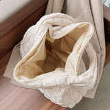 Lattice Pattern Large Shoulder Bag