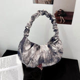 Pleated Baguette Handbag