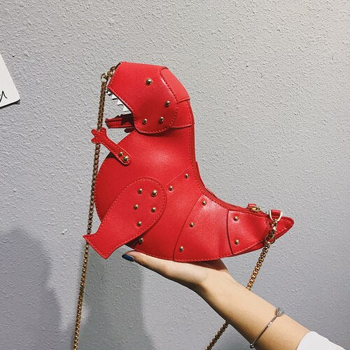 Dinosaur Leather Shoulder Bag