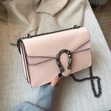 Crocodile Pattern Chain Strap Bag