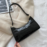 Crocodile Pattern Leather Handbag