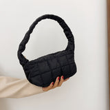 Lattice Pattern Large Shoulder Bag