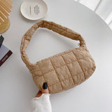 Lattice Pattern Large Shoulder Bag