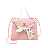 Leather Mini Handbag with Scarf