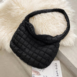 Lattice Pattern Large Shoulder Bag