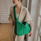 Lattice Pattern Large Shoulder Bag