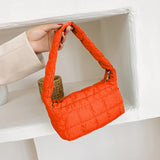 Lattice Pattern Large Shoulder Bag