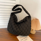 Lattice Pattern Large Shoulder Bag